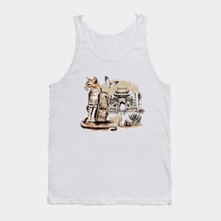 Cat traveler in Bali Tank Top